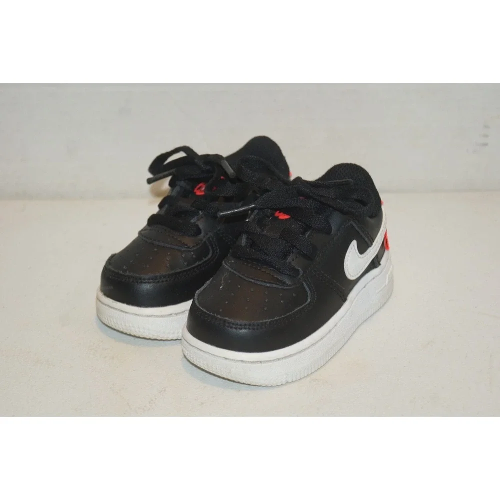 Nike Force 1 TD Sneaker Size 5C CN8541-001 Black White Baby Toddler